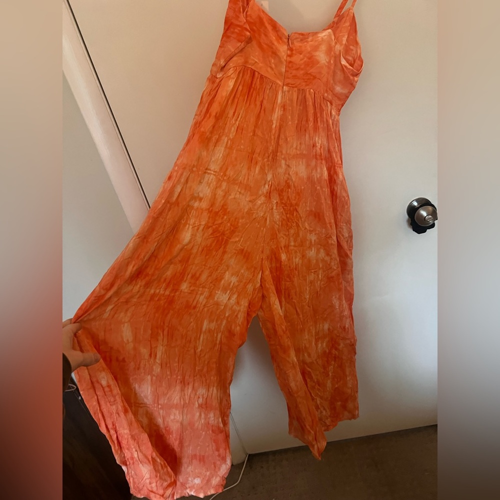Olivaceous Sunset Tie-Dye Jumpsuit